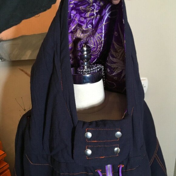 The People of the Labyrinths Blue Cotton Jacket - Picture 3 of 12